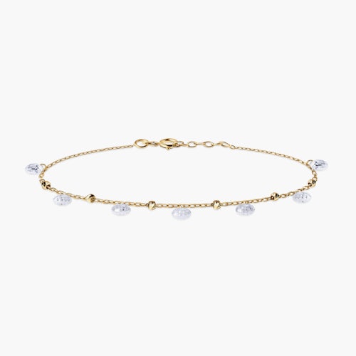 Bransoletka Savicki: złota 585, cyrkonie